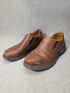 Clarks Comfort Shoes Men's 9.5 Wide Brown Leather